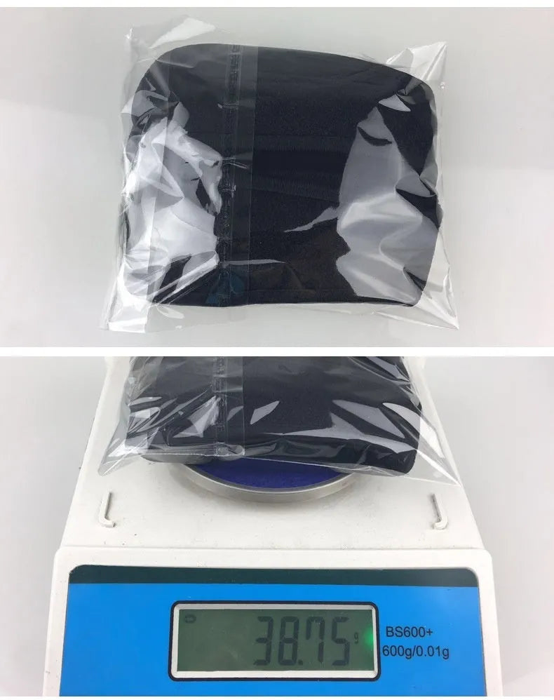 Black shock absorption sports leggings or knee pads for basketball and football.