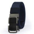 Men's nylon canvas toothless belt with alloy buckle in 120cm length