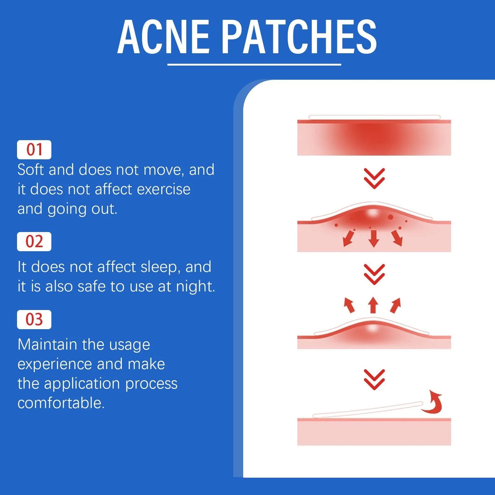 216 hydrocolloid acne patches in packaging with tea tree oil and vitamin E formulation