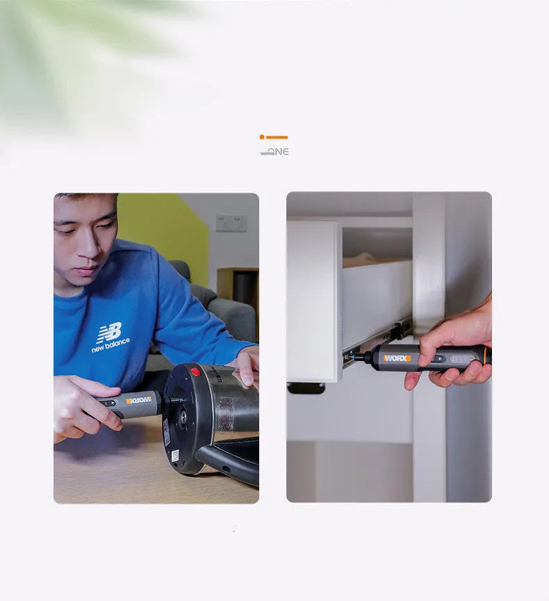 WORX WX240 3.6V cordless electric screwdriver in handheld design with variable speed trigger