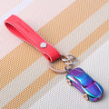 Korean style heart-shaped zinc alloy keychain in multiple colour options including black ice and blue ice.