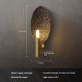 Creative art copper decorative wall lamp with warm light, post-modern style for indoor use