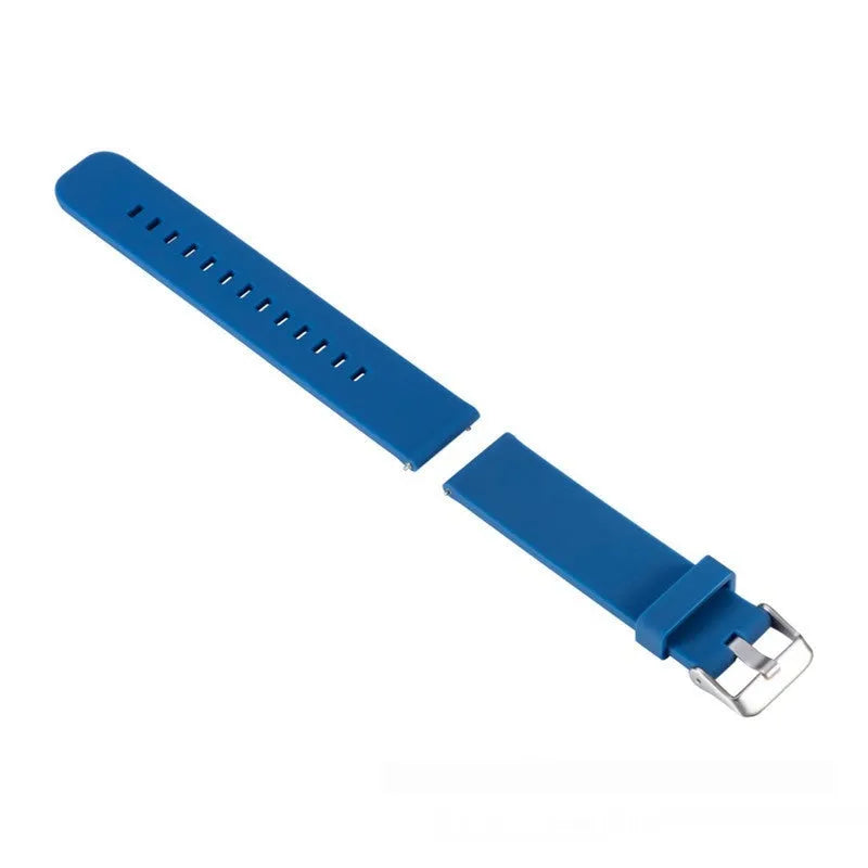Solid colour silicone replacement watch strap for Garmin Forerunner 245 in multiple colour options.