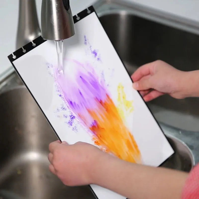 Children's drawing book A4 size with PP cover in black, orange, and white options