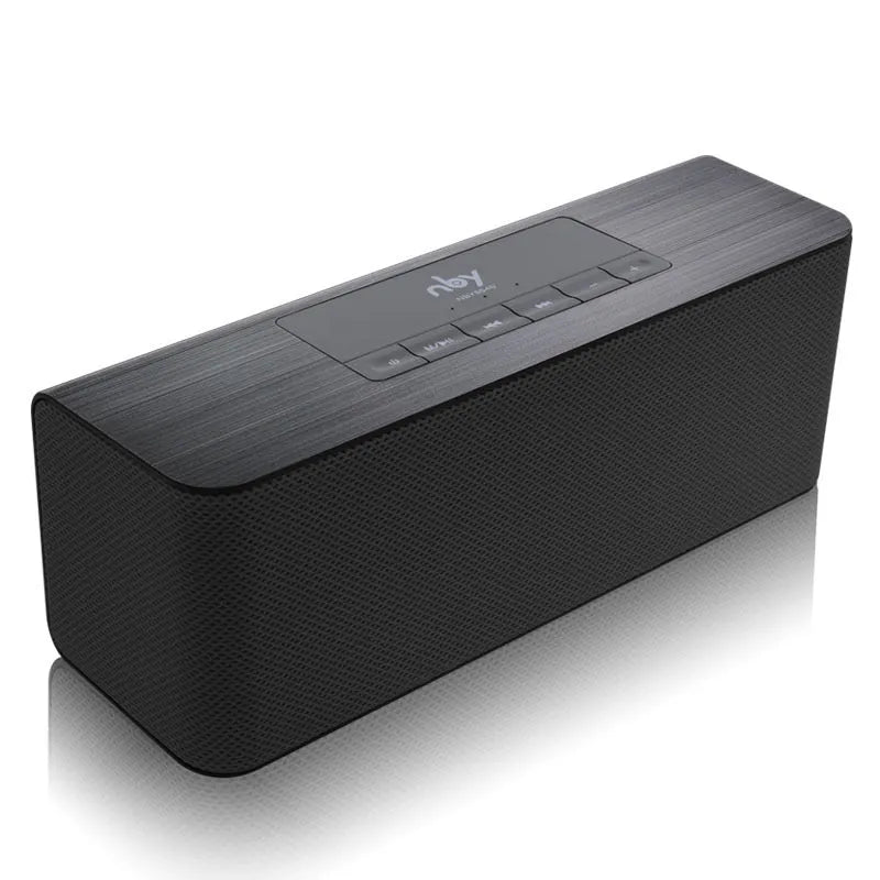 NBY5540 wireless Bluetooth speaker in silver grey with dual speakers and hands-free microphone