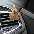 Handmade metal square car vent perfume bottle in Flash colour, refillable air freshener for vehicles