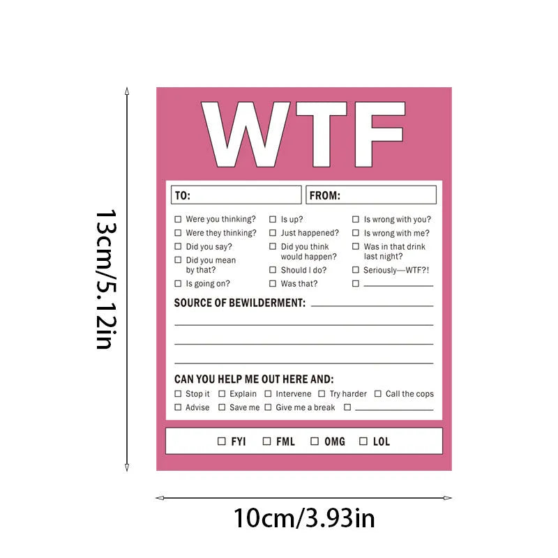 Colourful decorative paper card with musical notes design, measuring 13 by 10 centimetres.