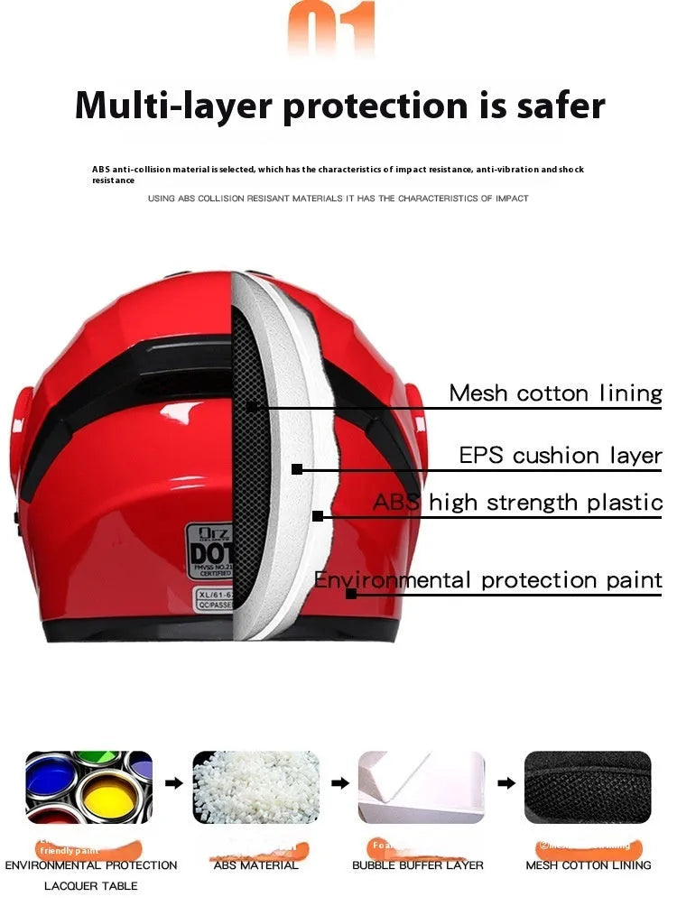 Matte black full face motorcycle helmet with ABS construction showing visor detail