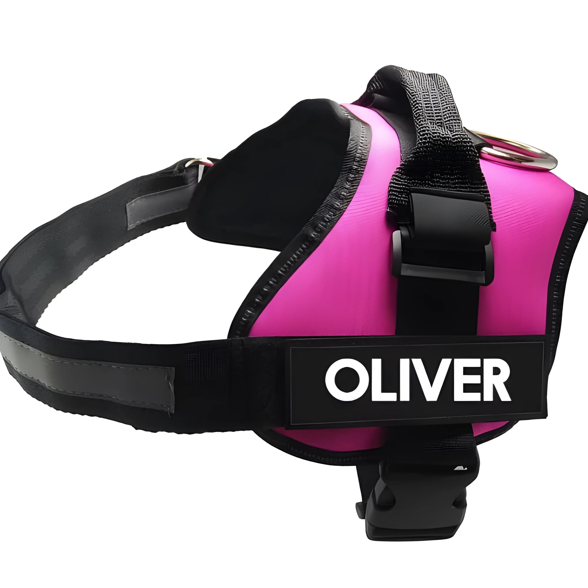 Nylon pet chest harness and leash set in red with adjustable chest strap and towing rope for dog walks