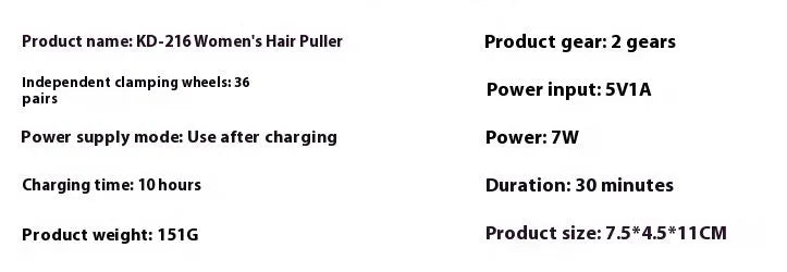 USB powered electric hair removal epilator device in KEDA-216 colour with brush cleaning system