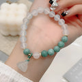 Women's retro Chinese style agate lotus seedpod bracelet with manual craftsmanship