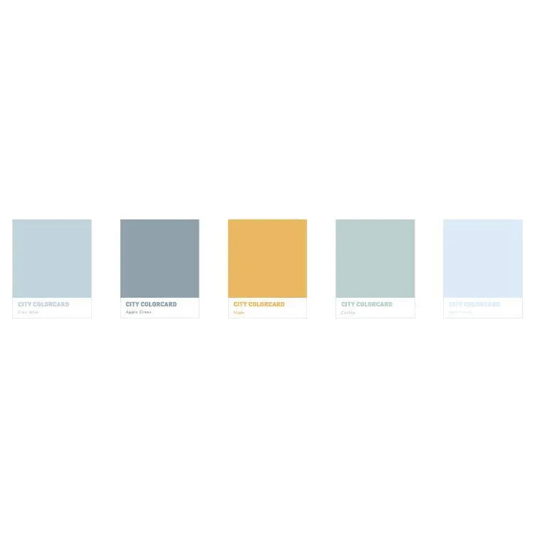 Creative city colour memo note cards rectangle 75x95mm paper notecards four designs