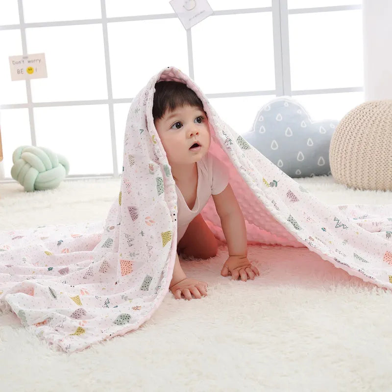 3D bubble baby blanket Doudou blanket 70x110cm with hot-pressed texture for sensory development and security