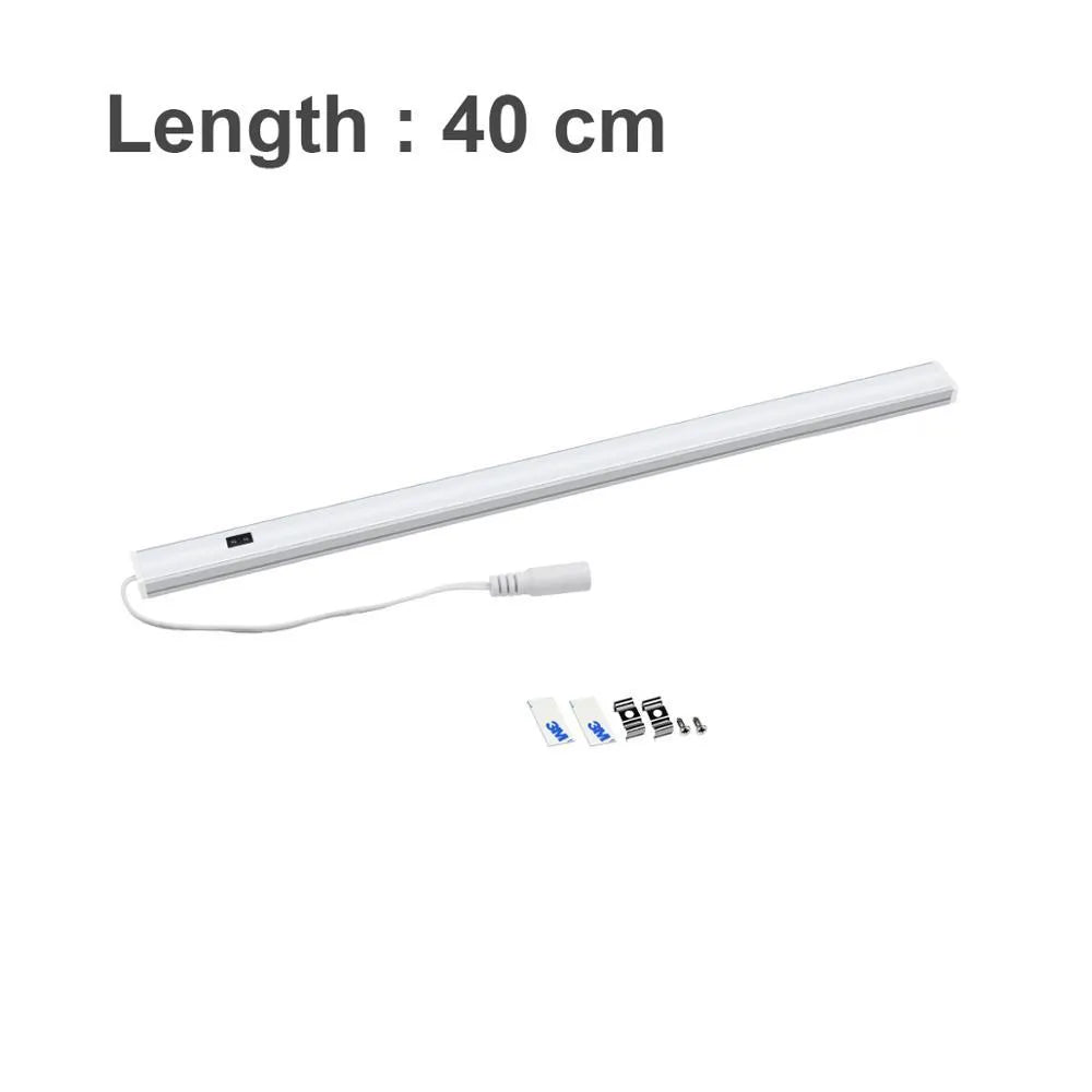 Aluminium profile LED strip bar light for cabinets and bookcases in three length options