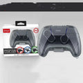 Grey transparent plastic hard storage case for game controllers.