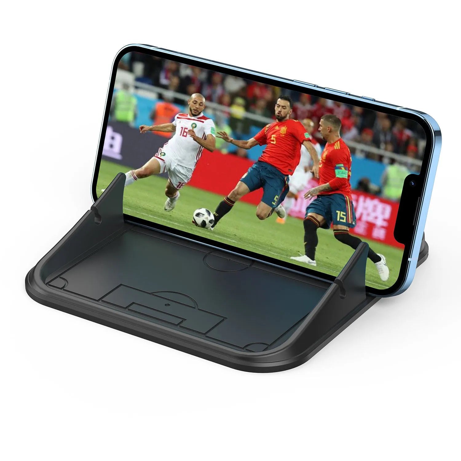 Silicone automobile phone holder in Peak-X5 colour for dashboard and desktop use