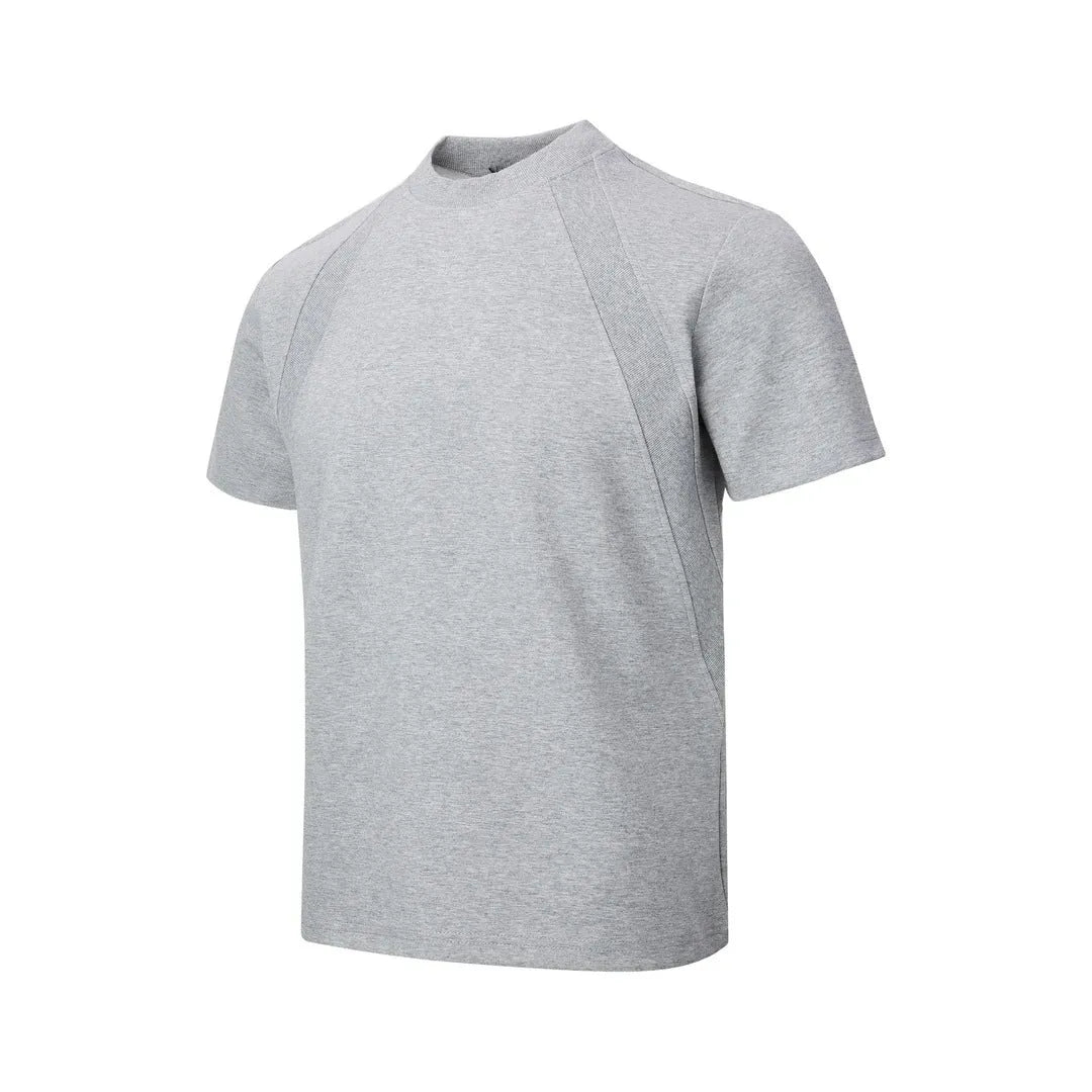 Air layer stitching short sleeve top in loose fit polyester