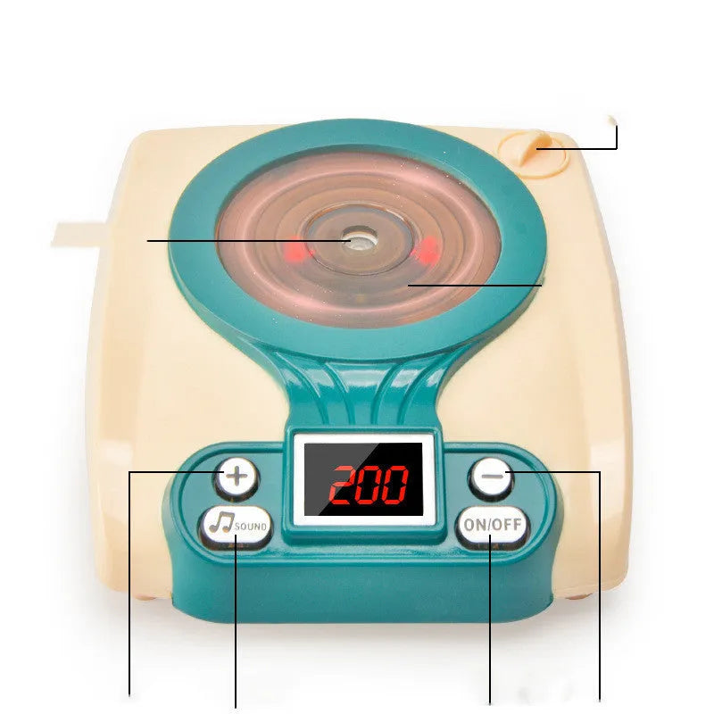 Plastic infant play kitchen house toy with induction cooker design for 0-3 year development