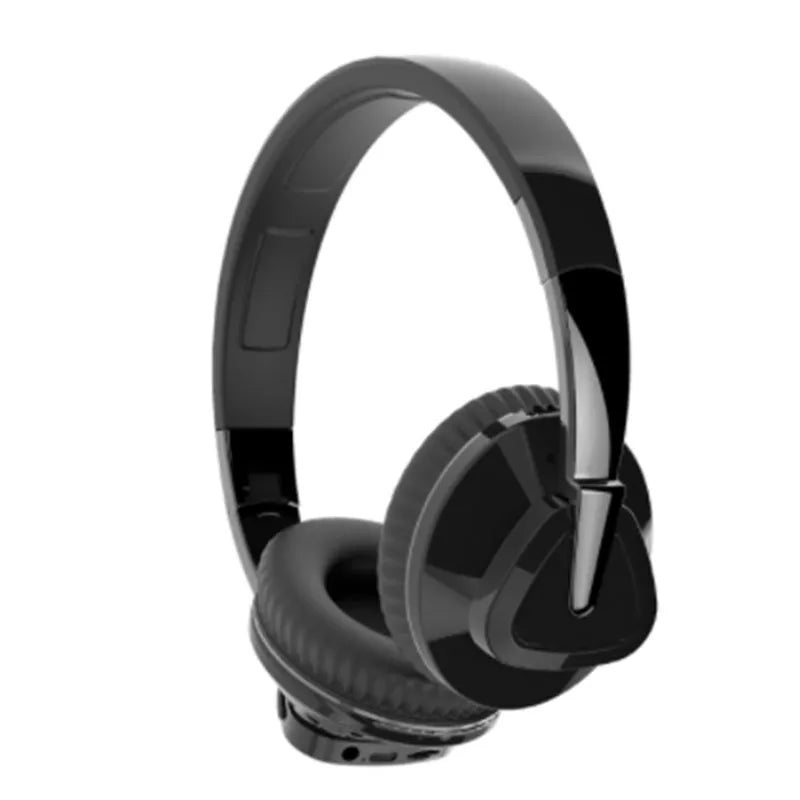 Wireless headset with subwoofer in black, white, blue, or khaki colours showing all-inclusive ear design