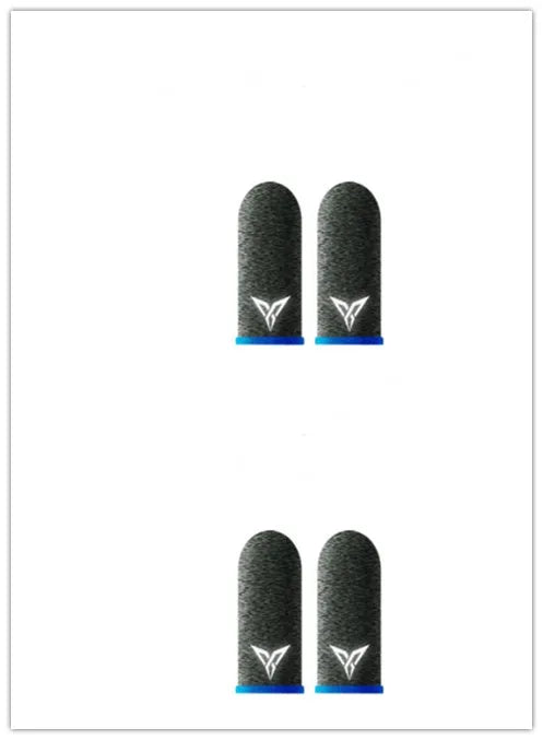 Green gaming thumb sleeves for mobile phones with silver fibre construction and 3M reflective logo