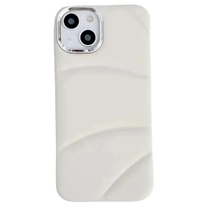 Liquid oil injection silicone frosted phone case for iPhone in black with internal flannel lining