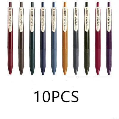 0.5mm bullet press water pen in retro colour options with refillable gel ink cartridge