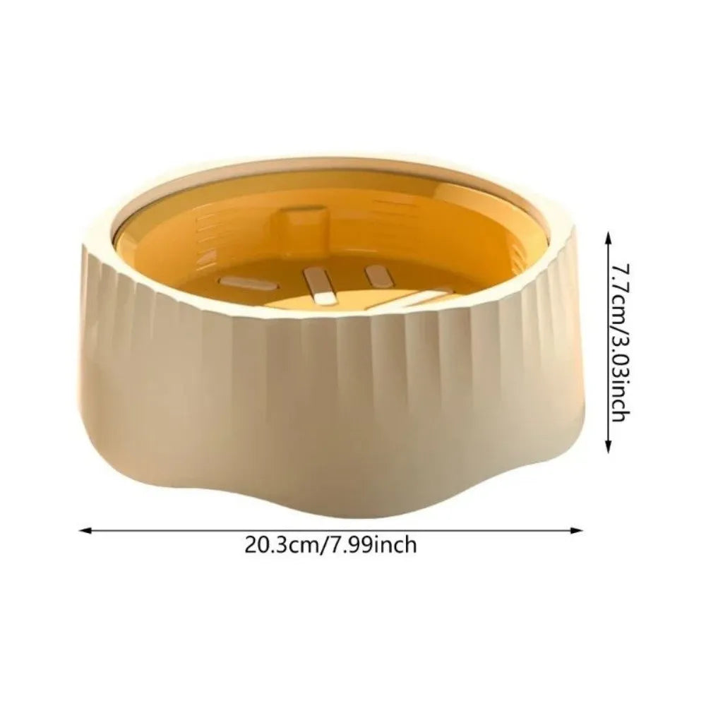 Slow feed pet bowl with removable obstacles in blue, green, pink or white
