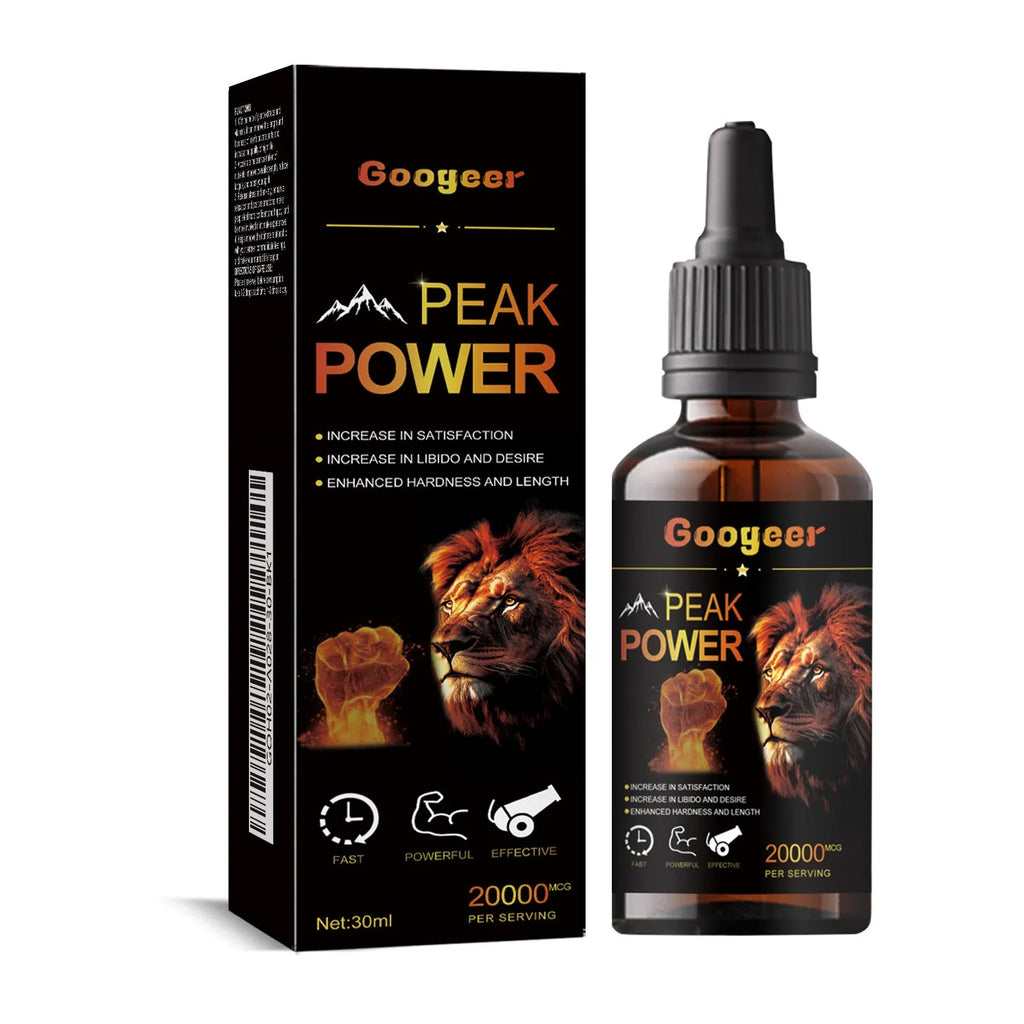 Googeer Peak Power 30ml liquid energy supplement bottle for adult fitness and body care enhancement