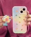 Creative fan holder phone case with silicone anti-drop protection for iPhone 11 12 13 14 Pro Max, showing integrated bracket