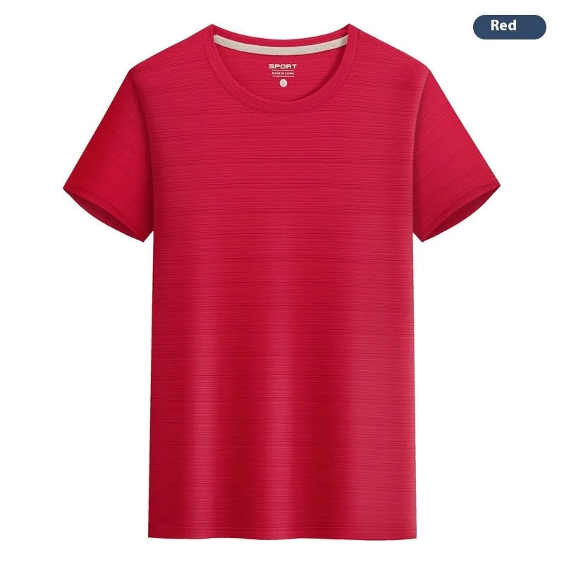 Crystal silk quick-drying T-shirt in spandex fabric showing solid colour options