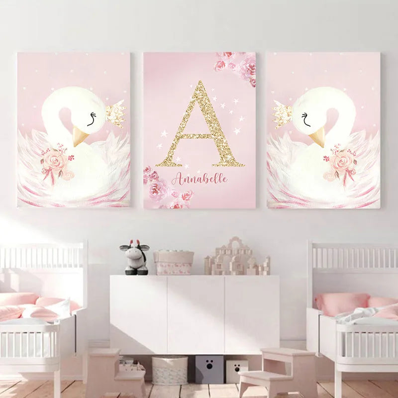 Rainbow castle crown frameless canvas wall painting print, Nordic style, 30x40cm size option