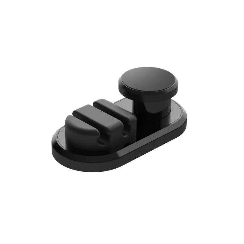 ABS silicone car cable storage hook in dark green, silver, or black colours