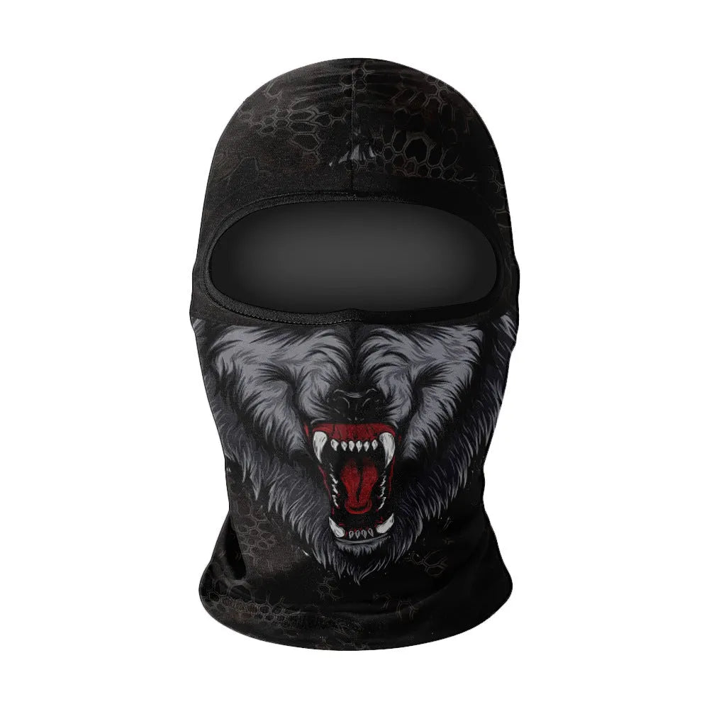 Men's breathable full face sun protection headgear in quick-dry ice silk polyester, average size, NK01 style colour