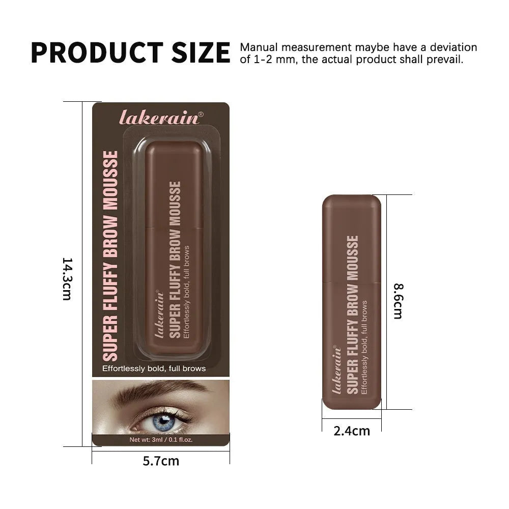 Eyebrow cream product for long-lasting three-dimensional brow shaping in brown and black colour options