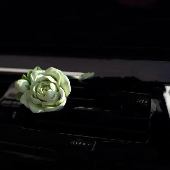 Jasmine gypsum car perfume diffuser for air vents with 5ml essential oil