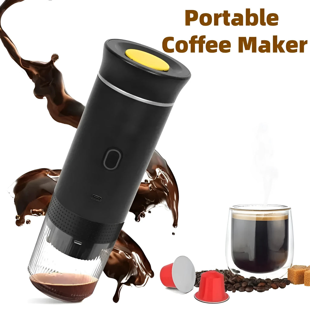 Portable 3-in-1 electric espresso machine for capsules and ground coffee in multiple colours