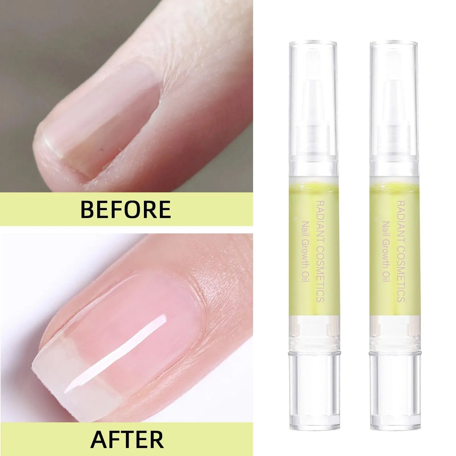 3ml nail growth oil bottle with applicator for wash-free nail care treatment