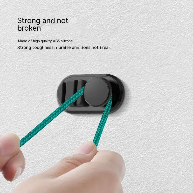 ABS silicone car cable storage hook in dark green, silver, or black colours