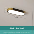 30cm LED tri-colour ceiling lamp with remote control in Black Gold finish for corridor installation