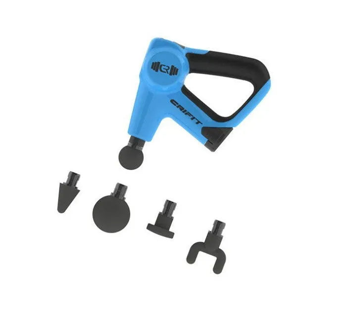 Blue plastic fascia gun muscle relaxation massager for sports recovery