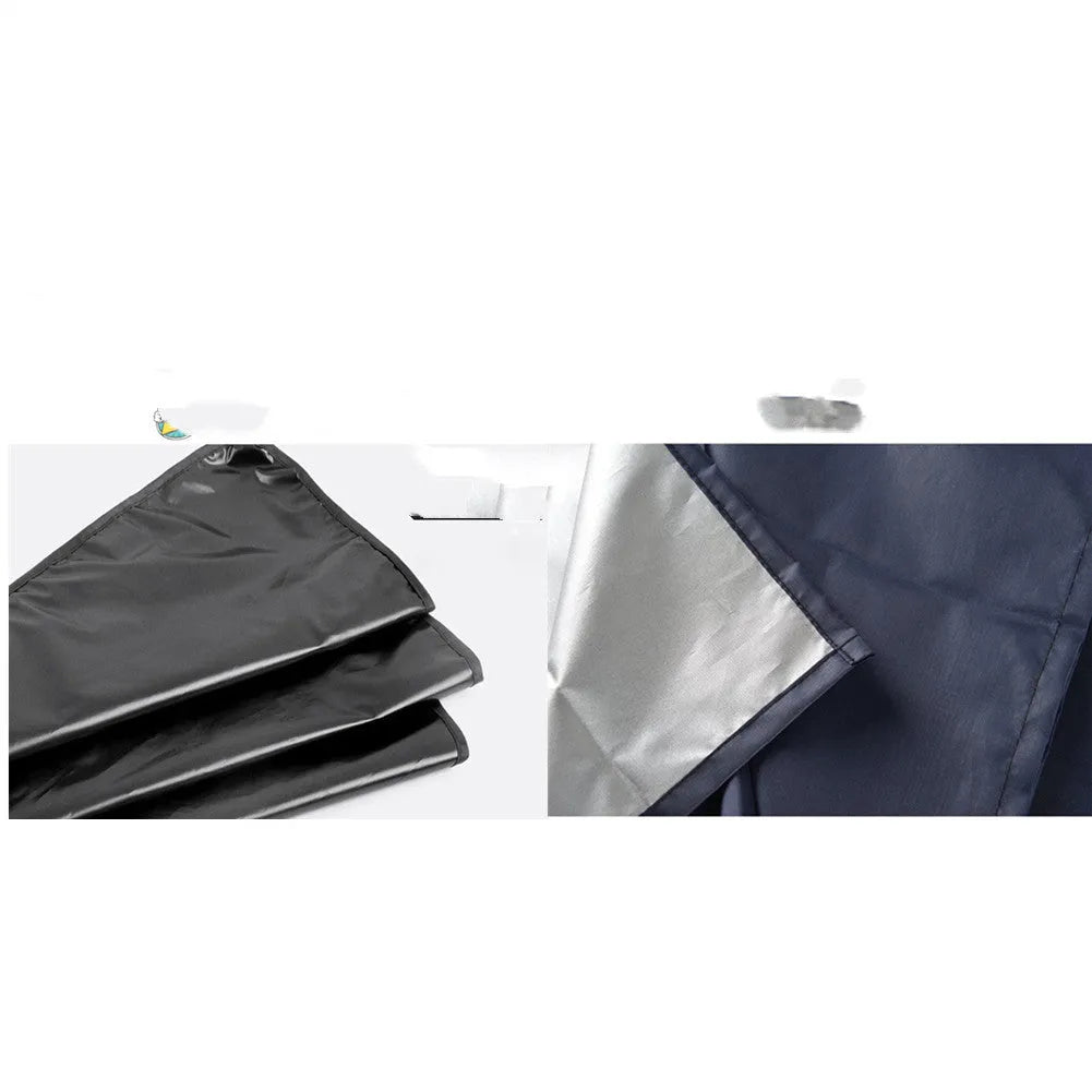 Black rubber Oxford car cover for vehicle protection with zipper bag packing