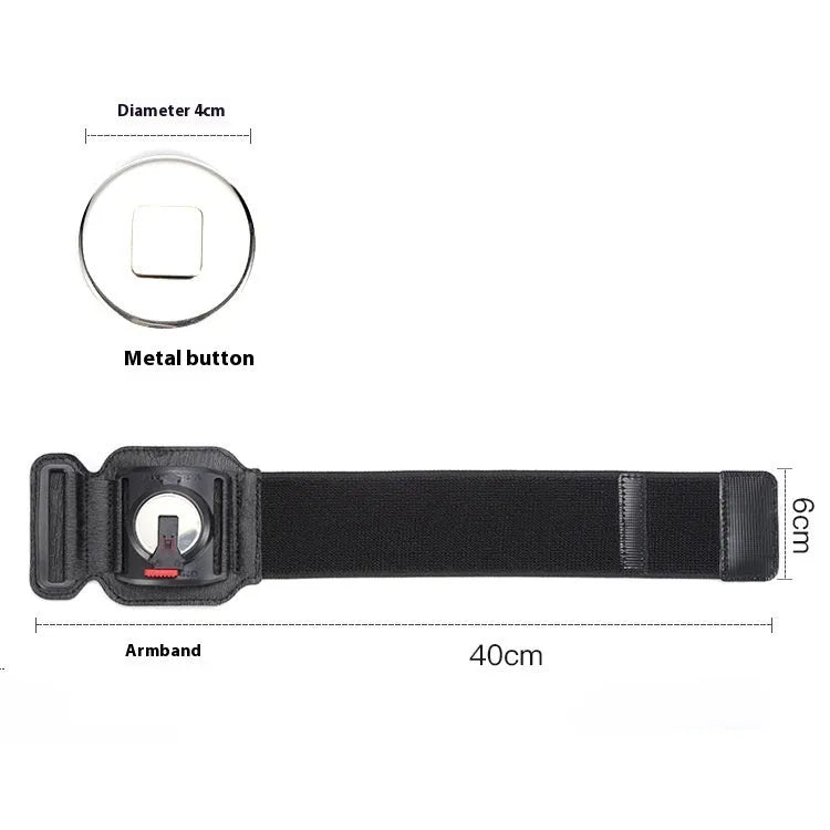 Waterproof mobile phone arm bag with adjustable strap worn on wrist, black colour, suitable for 4-7 inch smartphones