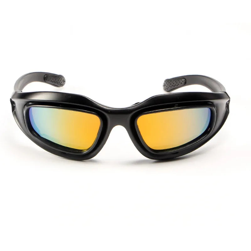 Tactical polarised sunglasses for cycling with full-rim PC sports frame