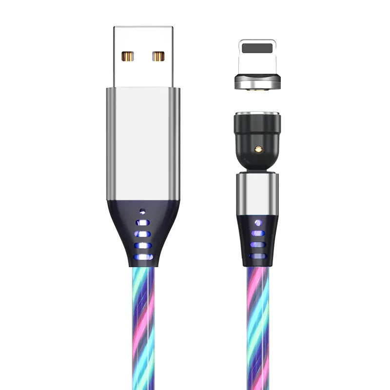 Marquee 540 degree rotating magnetic data cable in blue with Android head