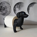 Creative animal dog-shaped tissue holder in solid colour, 8cm x 10.5cm, on a desk