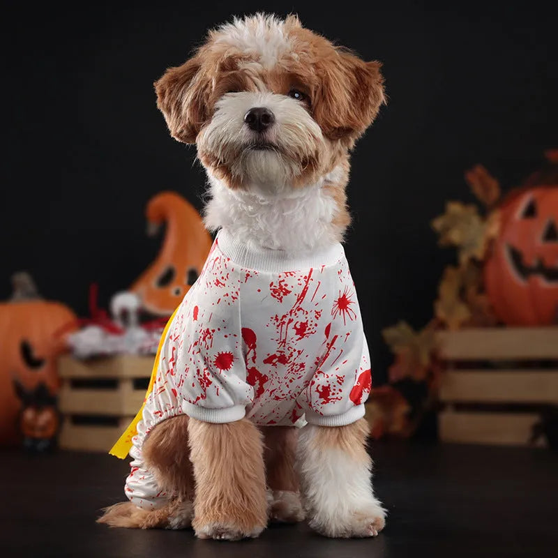 Halloween pet costume seal dog clothes – polyester four-legged suit for dogs – sizes S M L XL