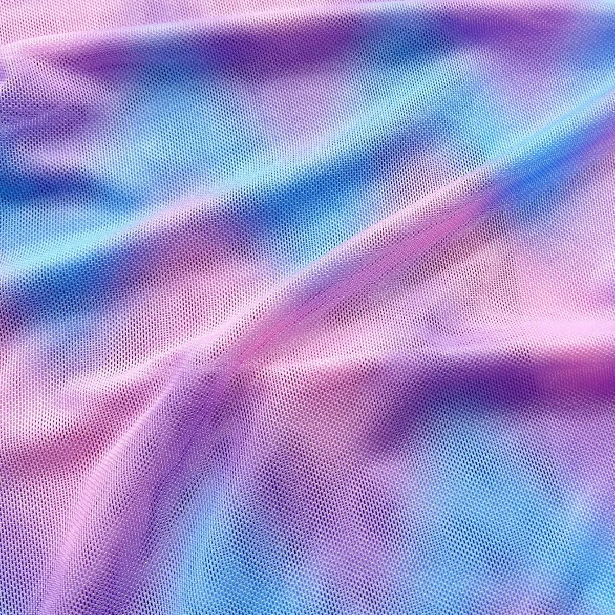 Women's split tie-dye swimsuit bikini set with skirt and bra components