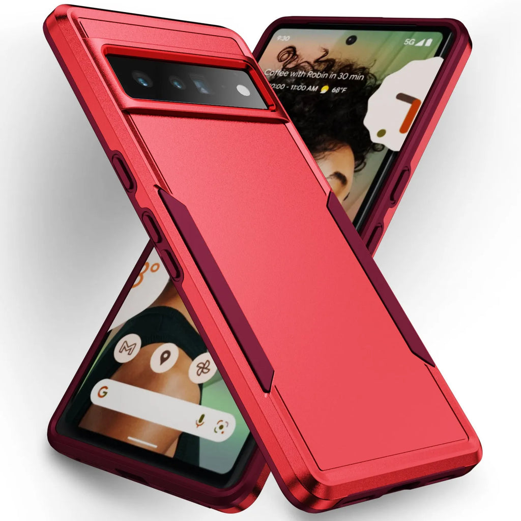 Two-in-one drop-resistant back cover case for Google Pixel with bracket and magnetic suction