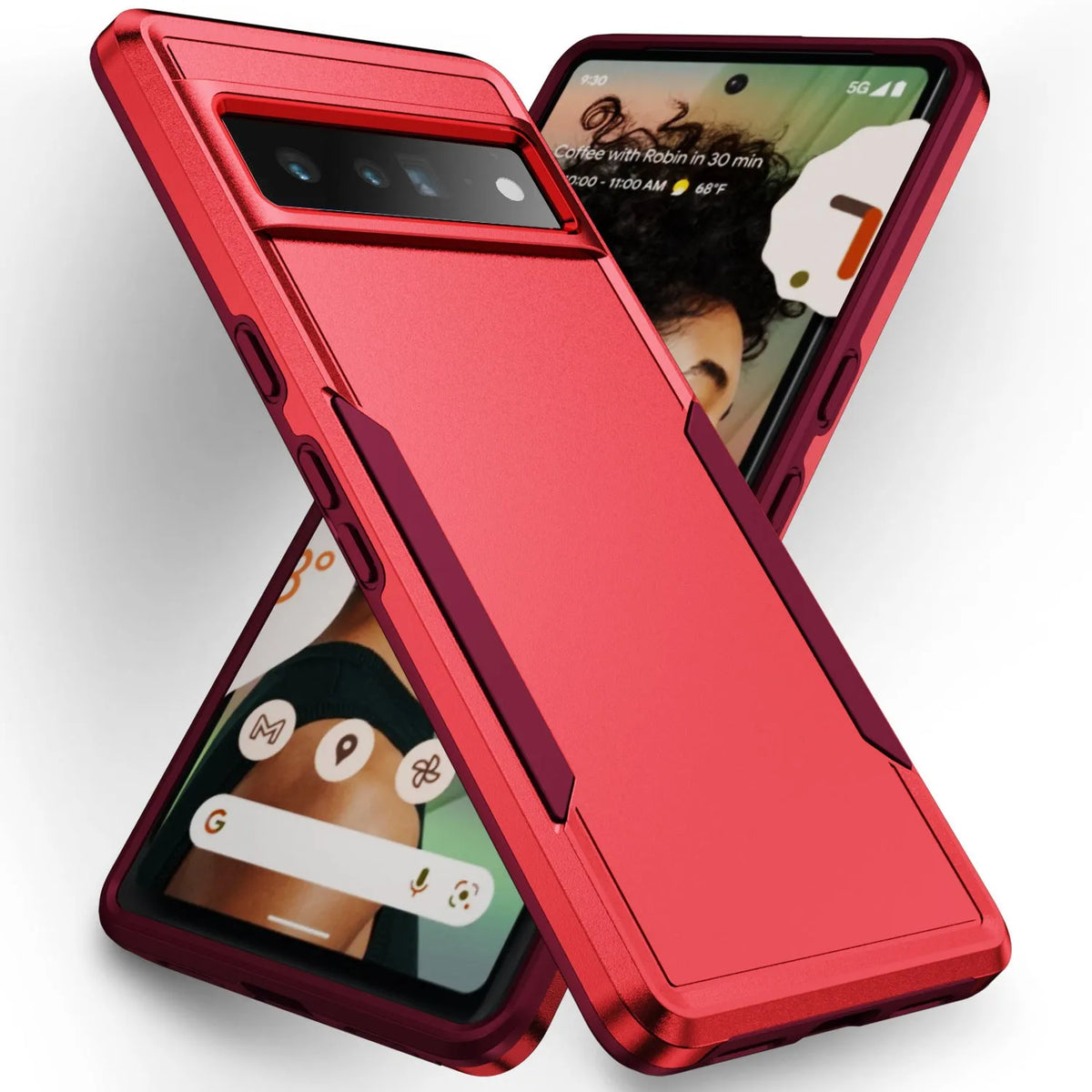 Two-in-one drop-resistant back cover case for Google Pixel with bracket and magnetic suction