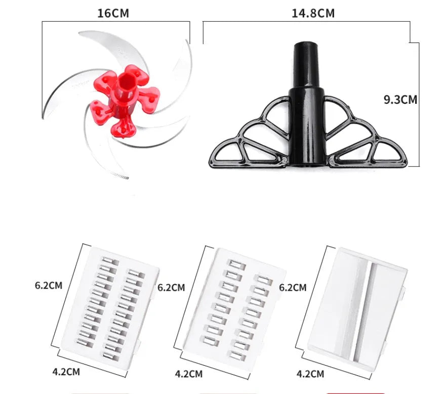 Manual multifunction meat grinder with stainless steel blade and PP plastic body for mincing meat and vegetables
